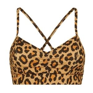 Spell Wild Cat Leopard Animal Print Sports Bra Size Small